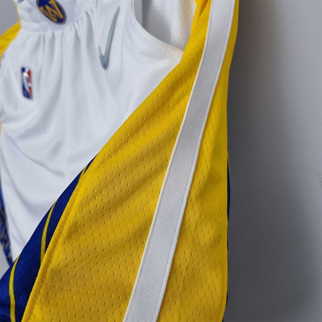 75th Anniversary Golden State Warriors Shorts White NBA Jersey 6