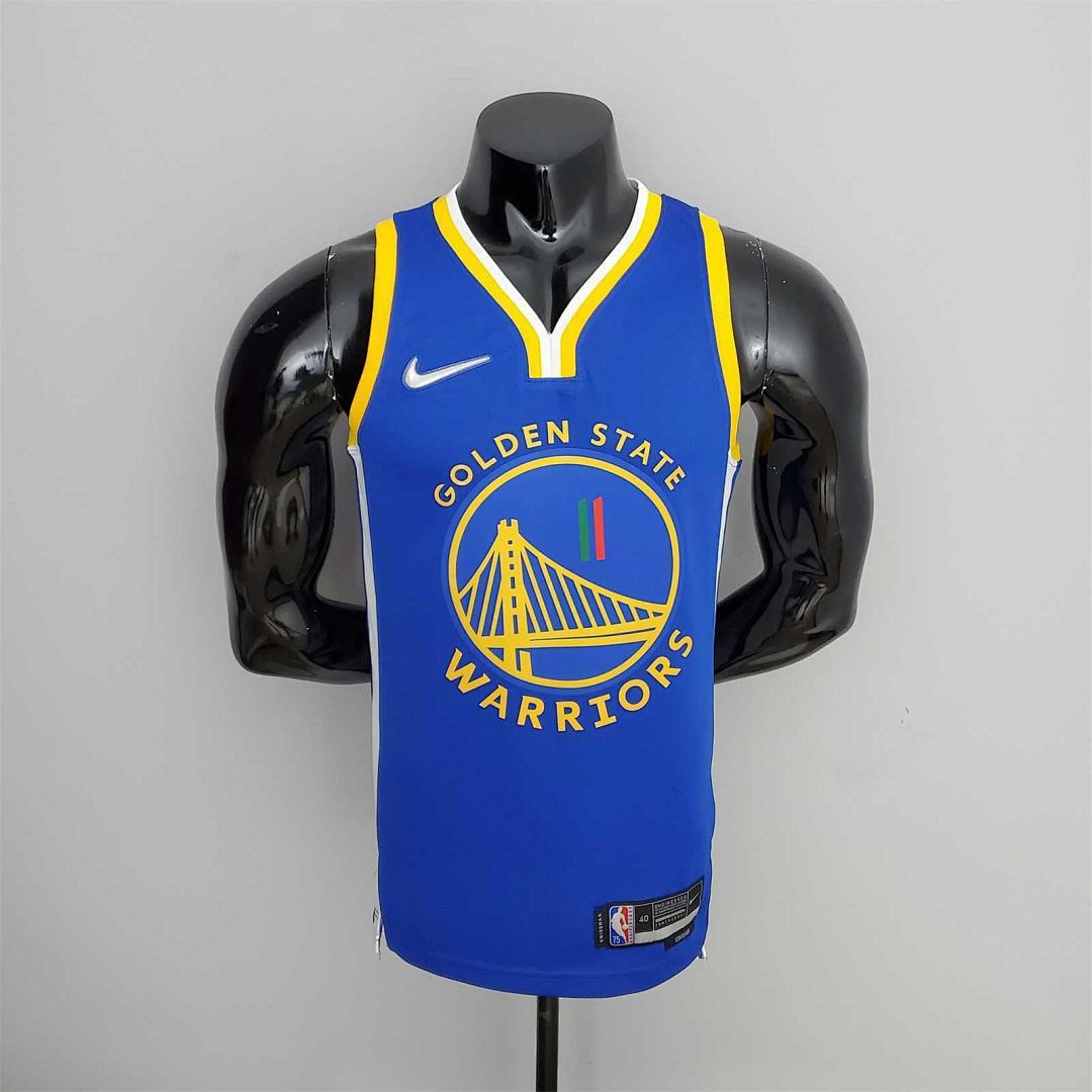 75th Anniversary Golden State Warriors Thompson #11 Mexico Edition Blue NBA Jersey