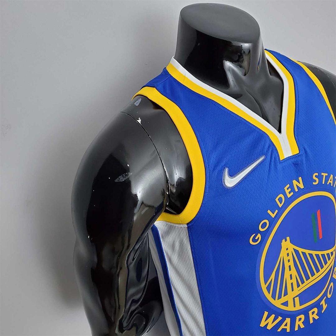 75th Anniversary Golden State Warriors Thompson #11 Mexico Edition Blue NBA Jersey 5