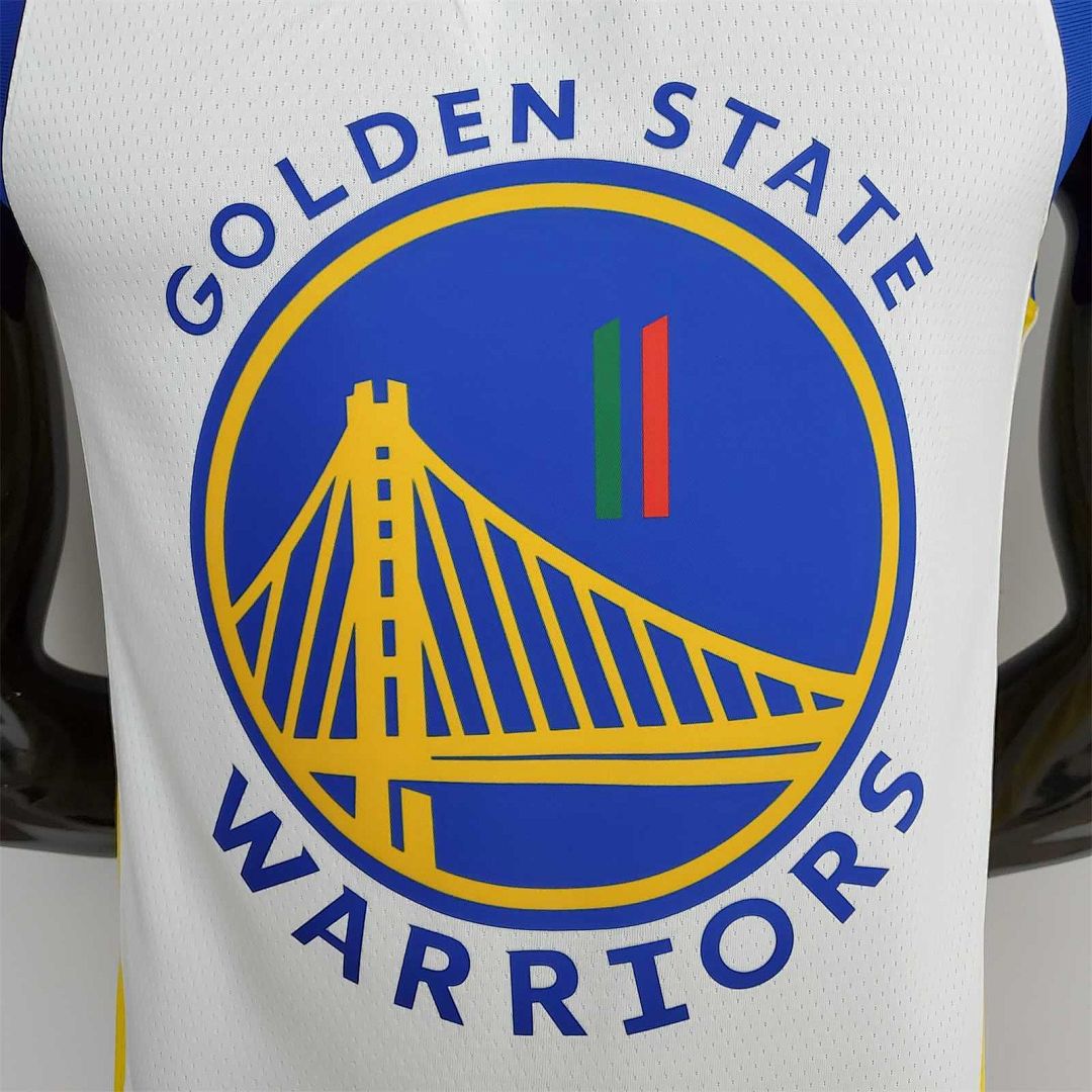 75th Anniversary Golden State Warriors Thompson #11 Mexico Edition White NBA Jersey 5