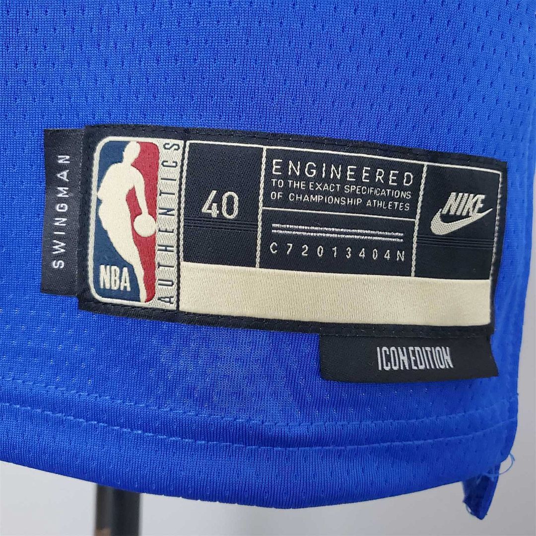 75th Anniversary Green#23 Warriors Vintage Blue NBA Jersey 6
