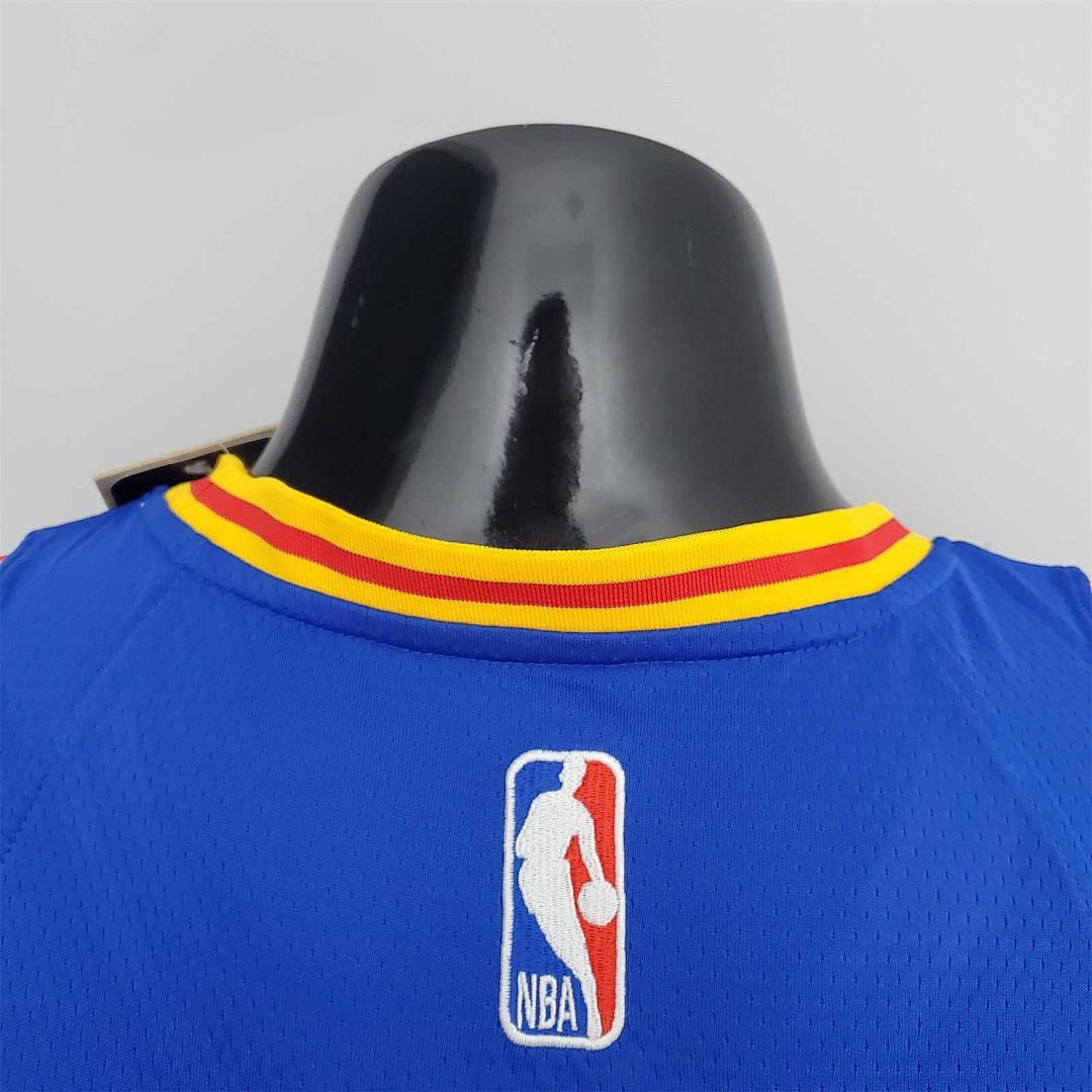 75th Anniversary Green#23 Warriors Vintage Blue NBA Jersey 9