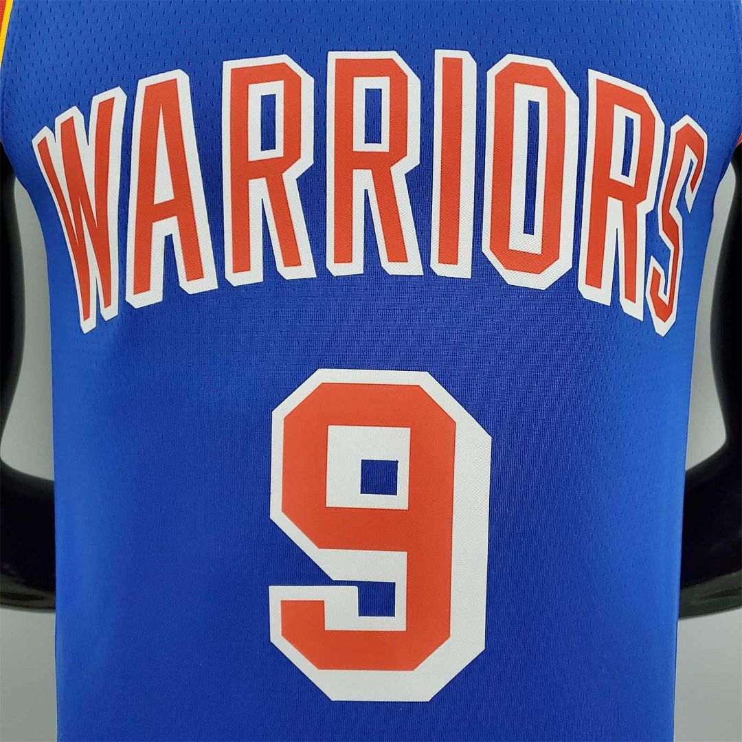 75th Anniversary Iguodala #9 Warriors Retro Edition Blue 2