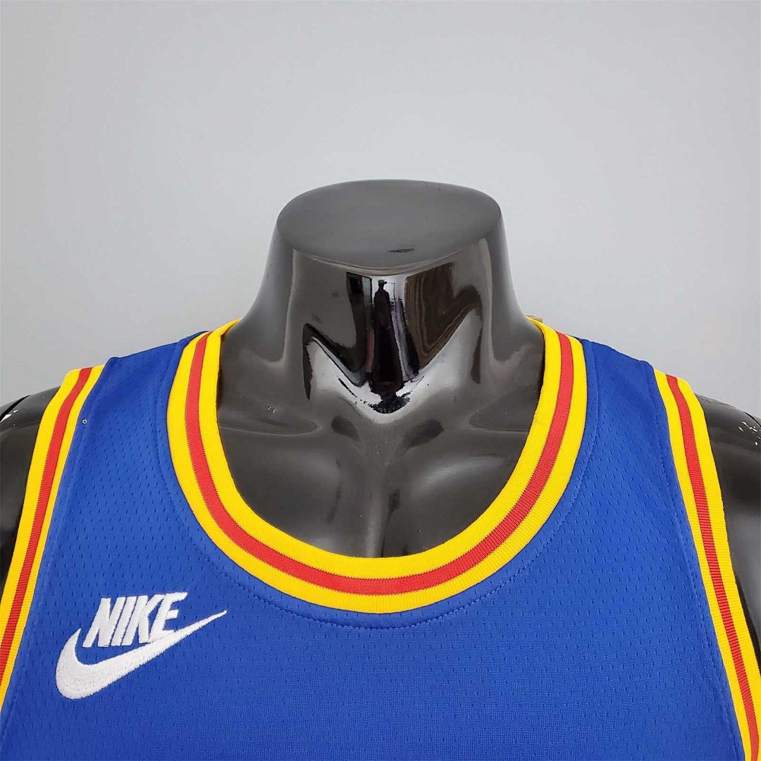 75th Anniversary Iguodala #9 Warriors Retro Edition Blue 3