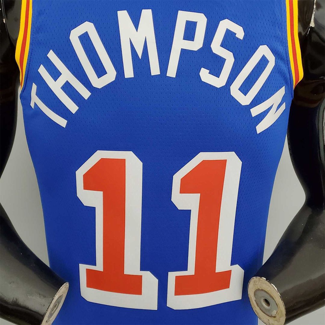 75th Anniversary Thompson #11 Warriors Retro Blue 3