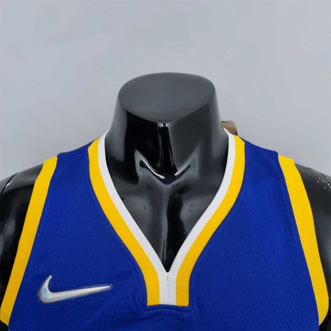 75th Anniversary Toscano#95 Golden State Warriors Mexico Exclusive Blue NBA Jersey 6