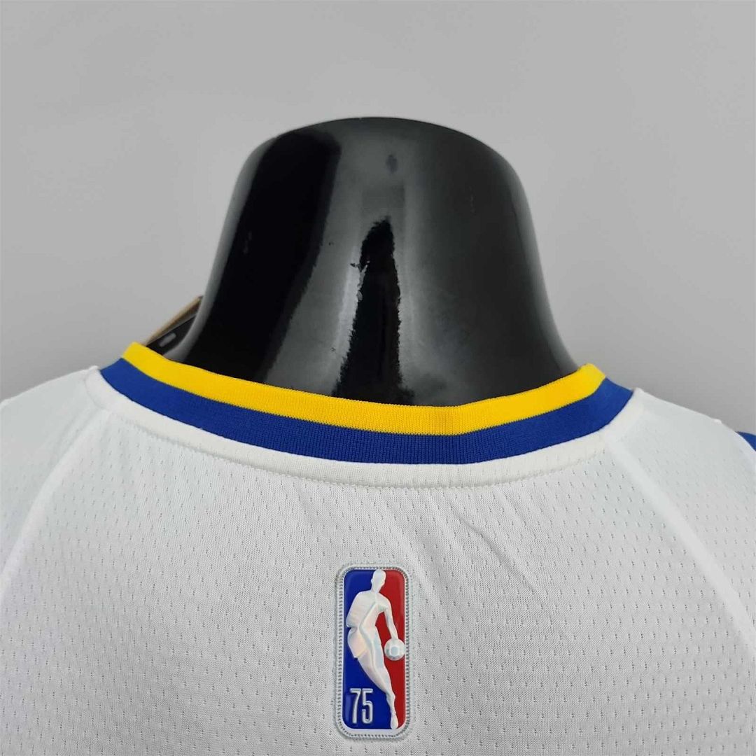 75th Anniversary Toscano#95 Golden State Warriors Mexico Exclusive White NBA Jersey 10