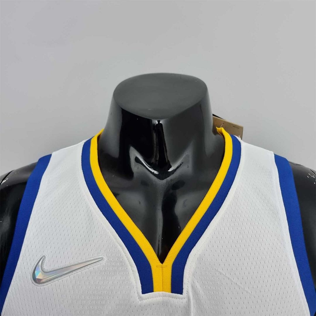 75th Anniversary Toscano#95 Golden State Warriors Mexico Exclusive White NBA Jersey 3