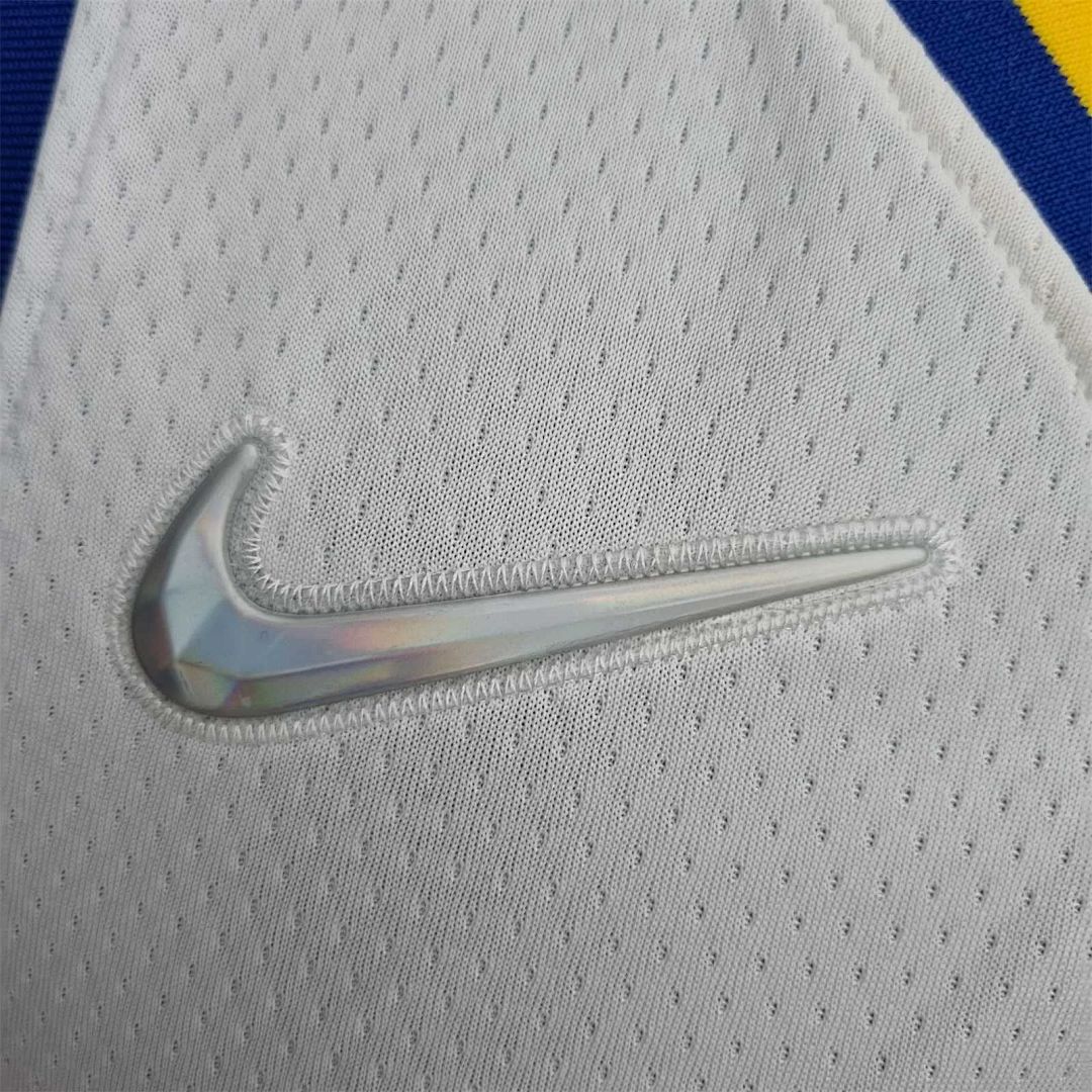 75th Anniversary Toscano#95 Golden State Warriors Mexico Exclusive White NBA Jersey 4