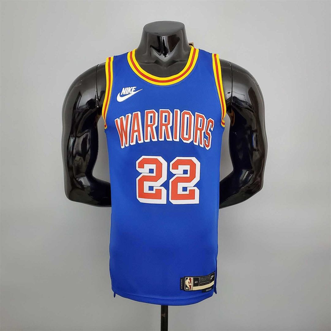 75th Anniversary Wiggins #22 Warriors Retro Blue
