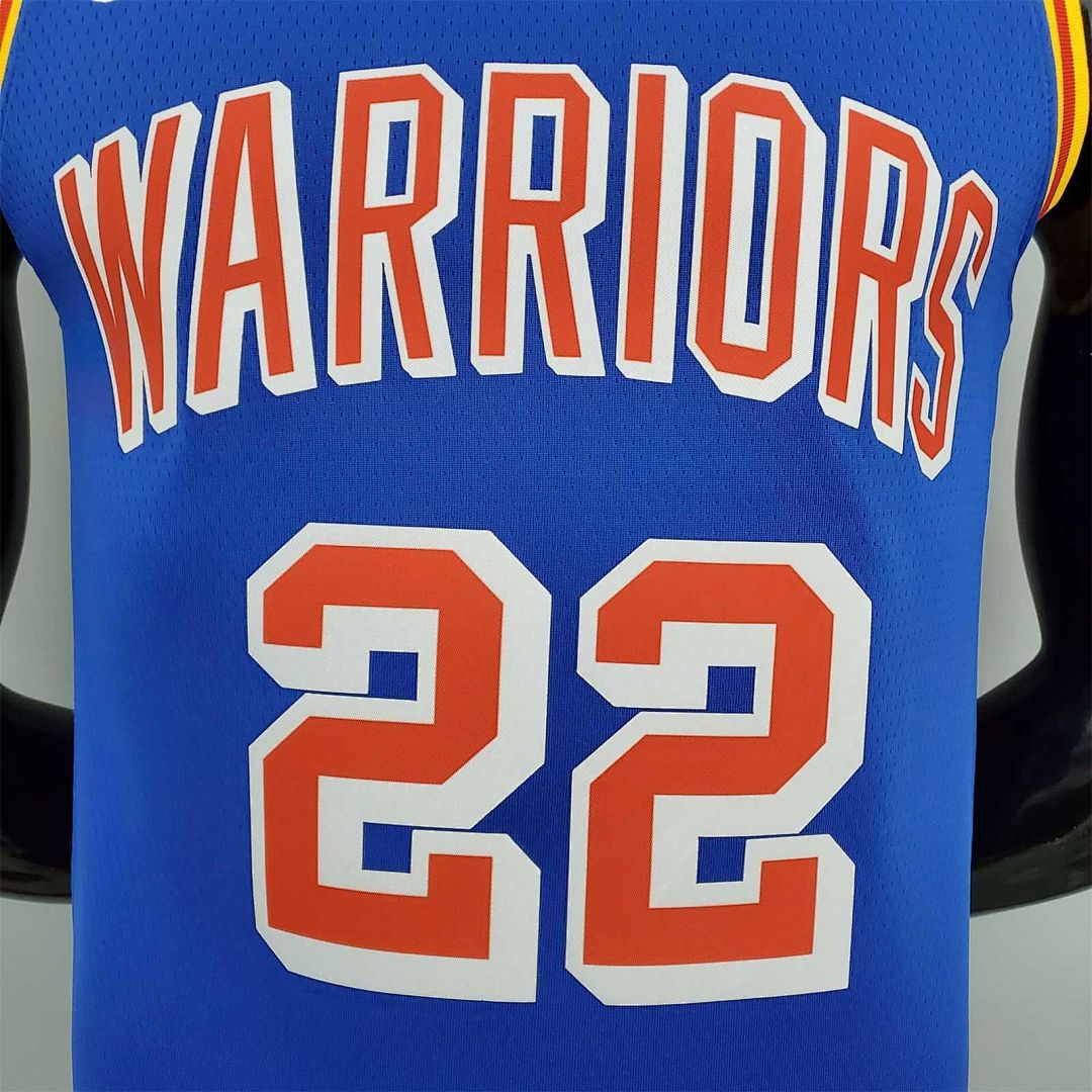 75th Anniversary Wiggins #22 Warriors Retro Blue 3