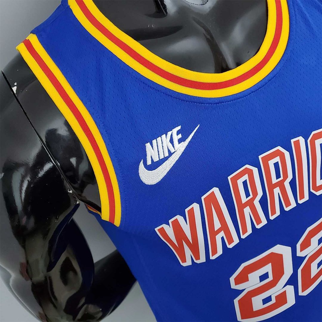 75th Anniversary Wiggins #22 Warriors Retro Blue 5