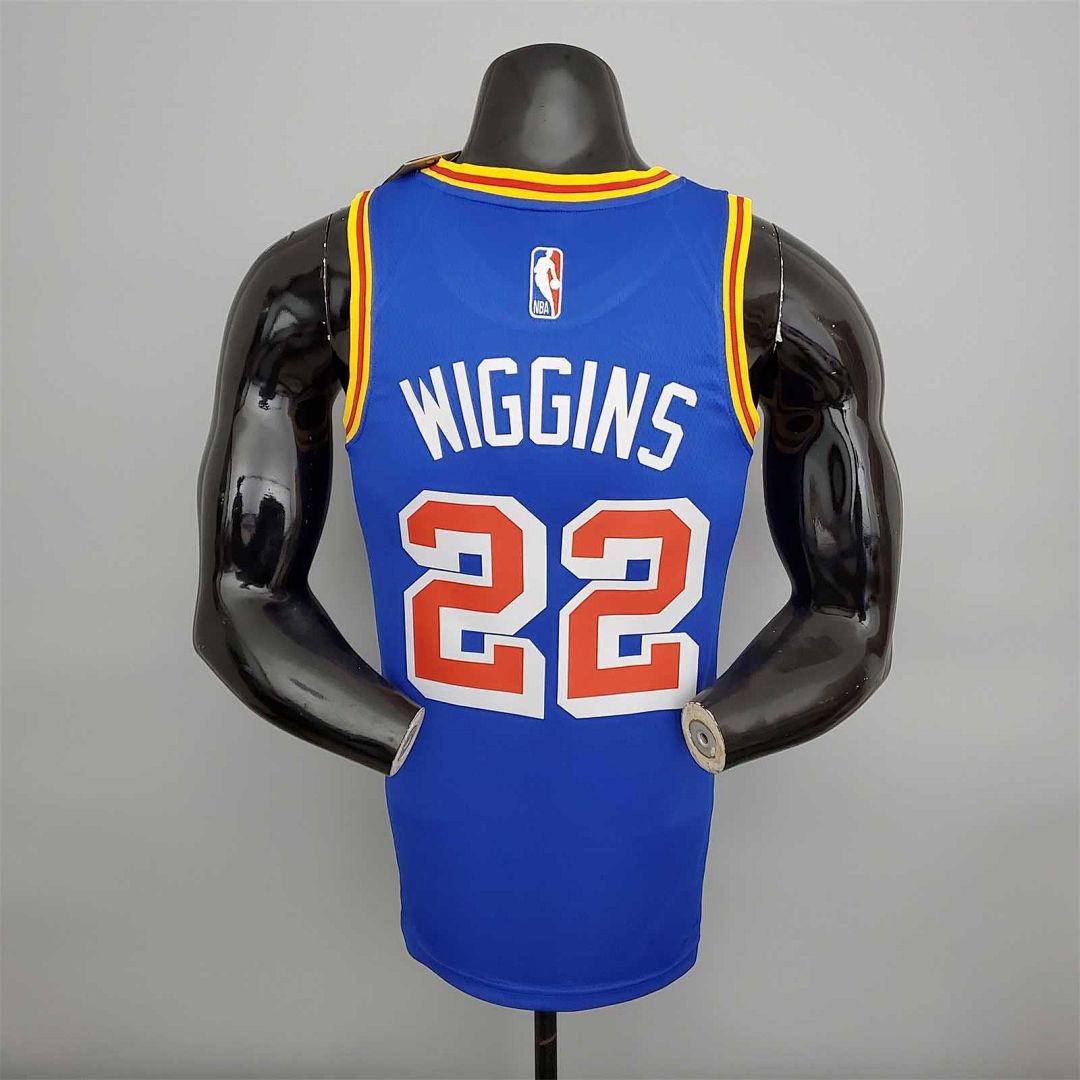 75th Anniversary Wiggins #22 Warriors Retro Blue 6