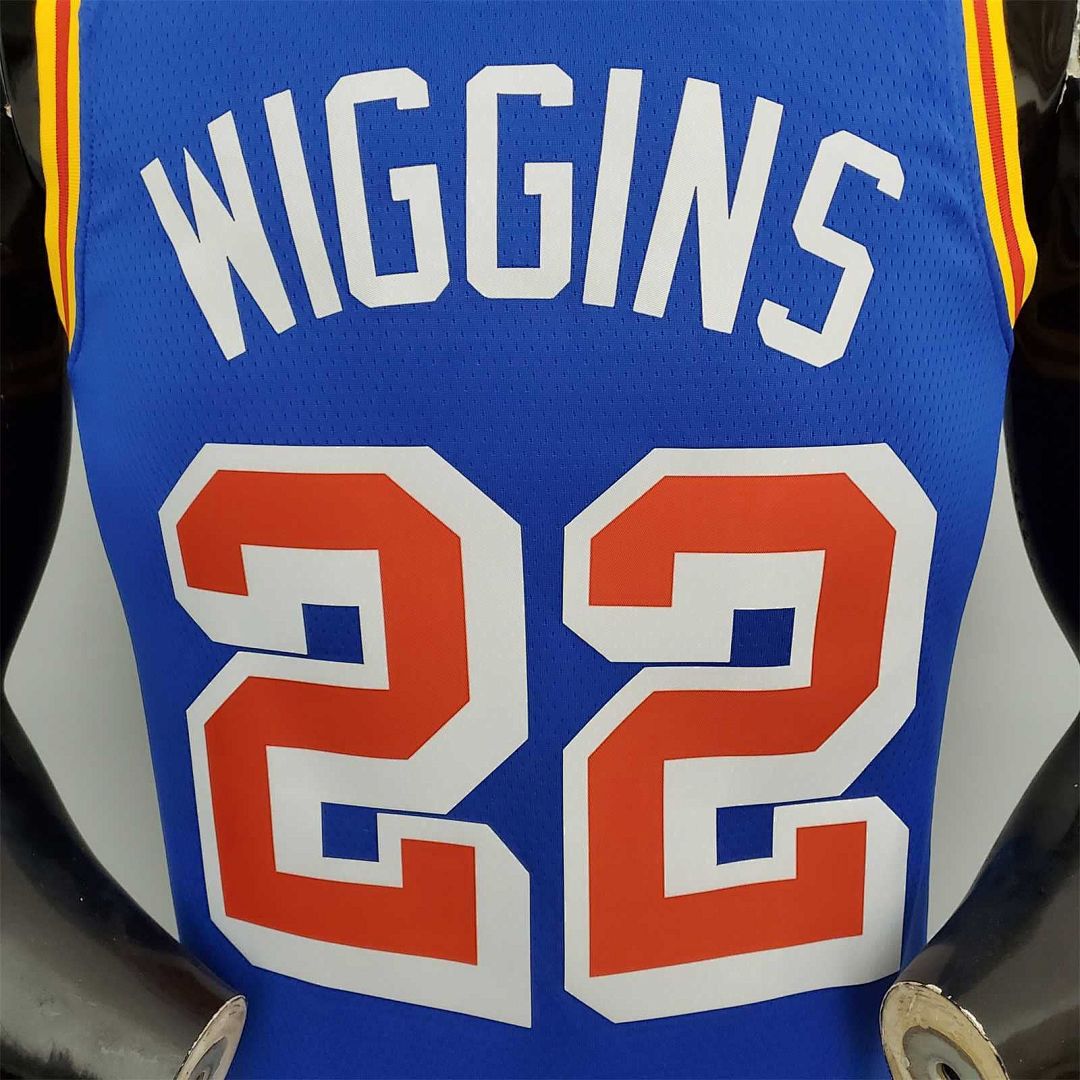 75th Anniversary Wiggins #22 Warriors Retro Blue 7
