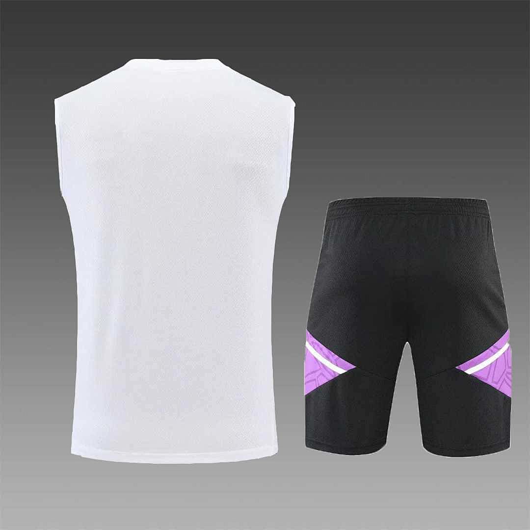 22-23 Real Madrid vest training suit kit White 2