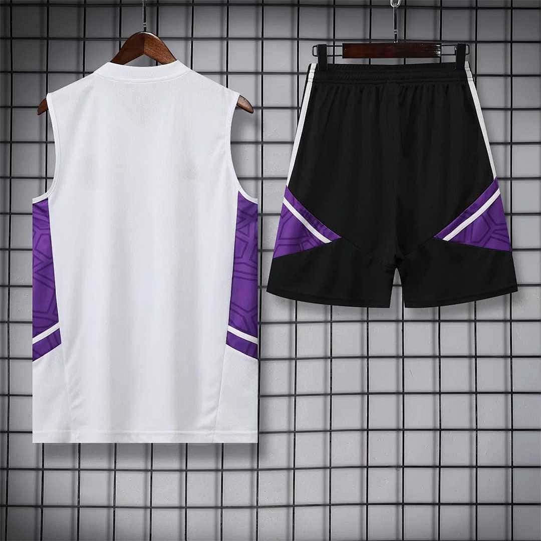 22-23 Real Madrid vest training suit kit White 3