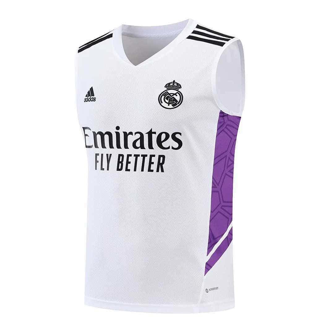 22-23 Real Madrid vest training suit kit White 7