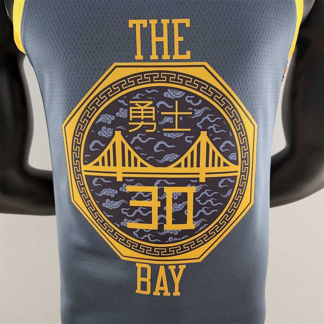 2018 Curry#30 Golden State Warriors Grey NBA Jersey 4