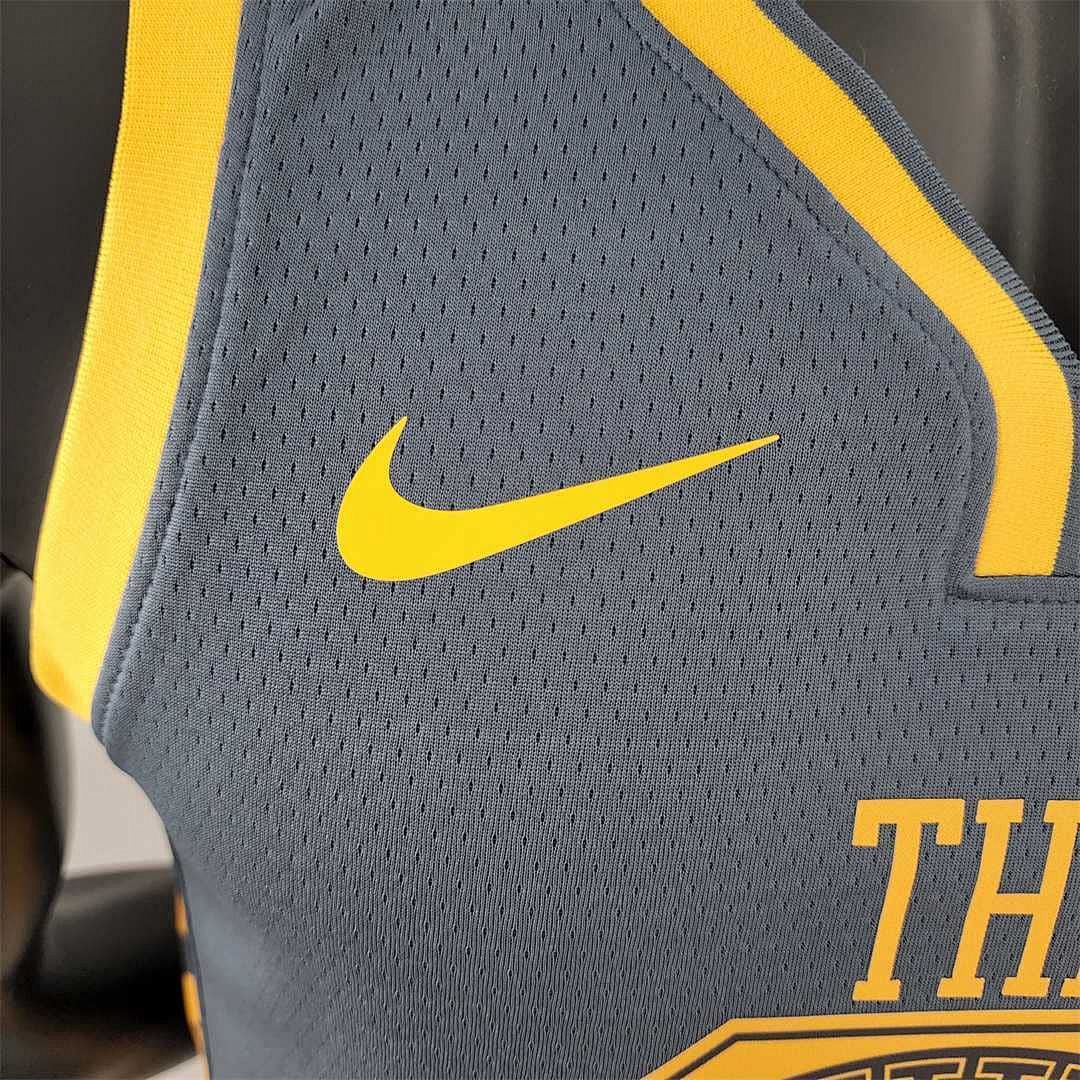 2018 Curry#30 Golden State Warriors Grey NBA Jersey 6