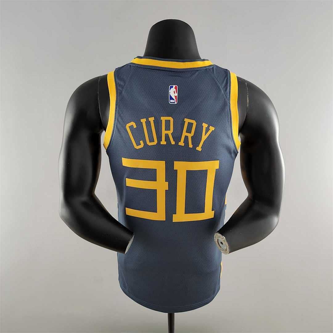 2018 Curry#30 Golden State Warriors Grey NBA Jersey 8