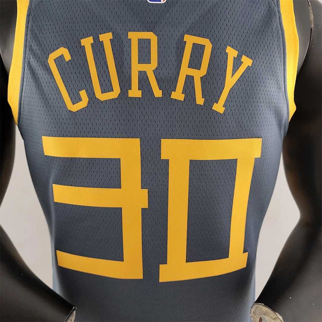 2018 Curry#30 Golden State Warriors Grey NBA Jersey 9