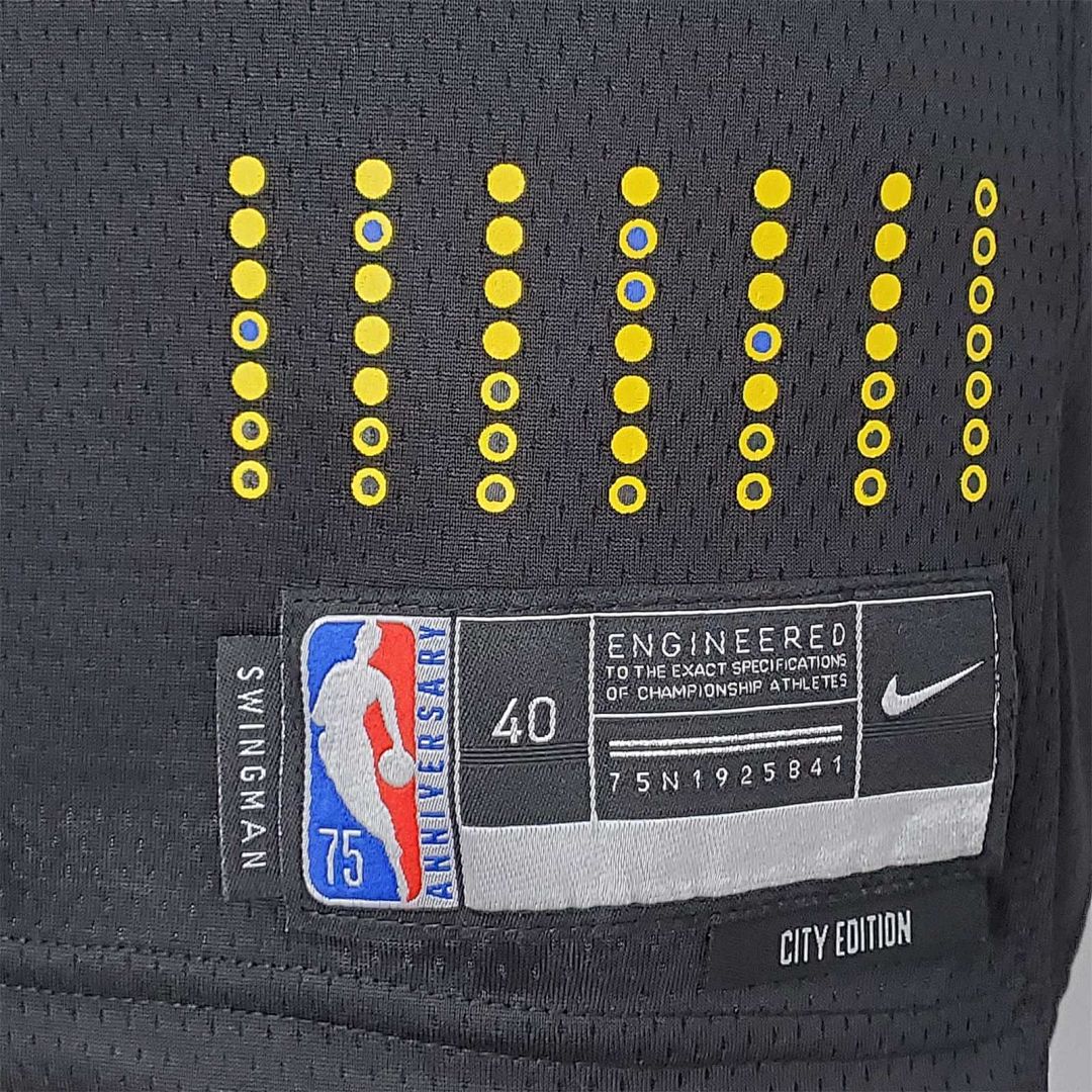 2022 75th Anniversary Golden State Warriors Curry #30 Mexico Edition Black NBA Jersey 10