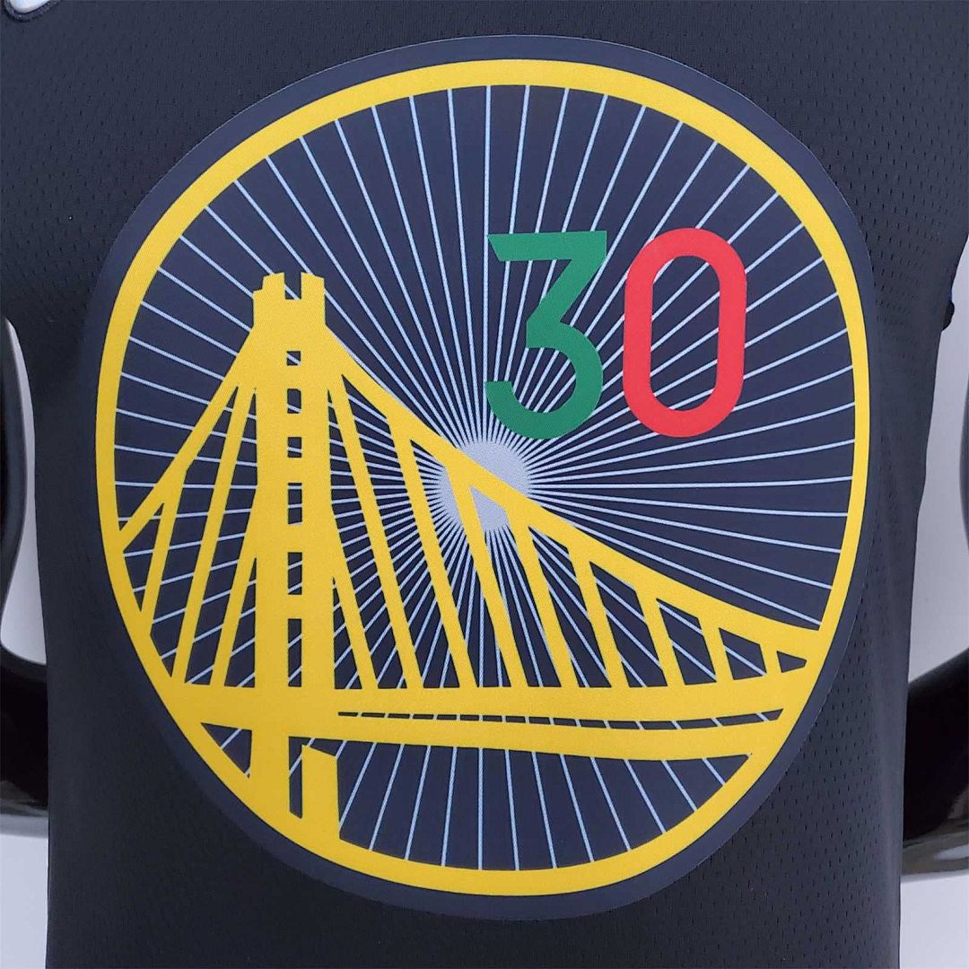 2022 75th Anniversary Golden State Warriors Curry #30 Mexico Edition Black NBA Jersey 5