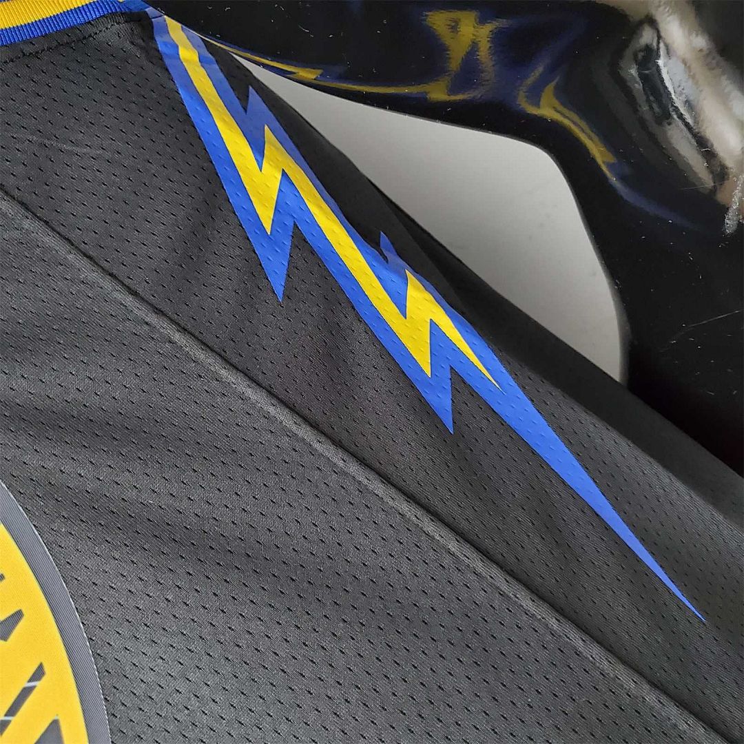 2022 75th Anniversary Golden State Warriors Curry #30 Mexico Edition Black NBA Jersey 9