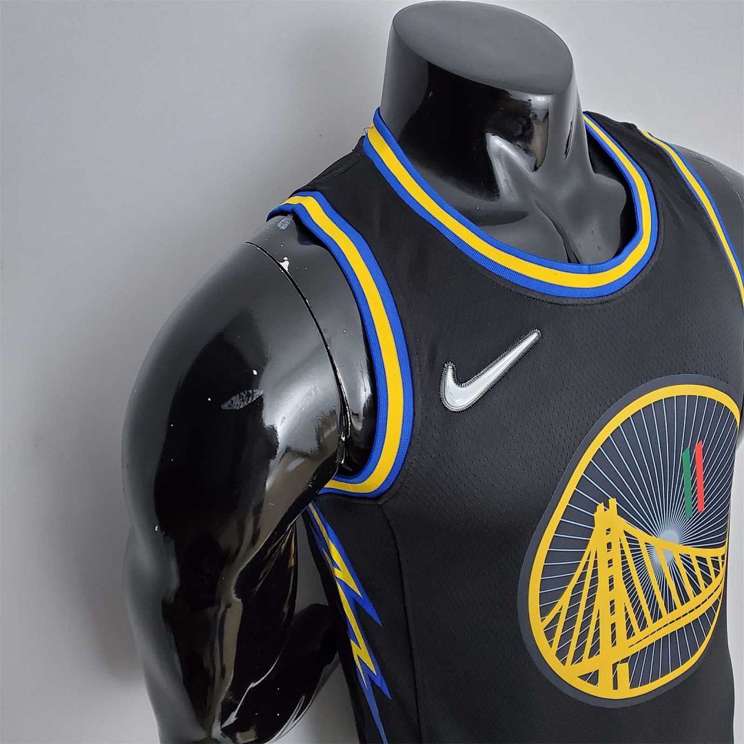 2022 75th Anniversary Golden State Warriors Thompson #11 Mexico Edition Black NBA Jersey 6
