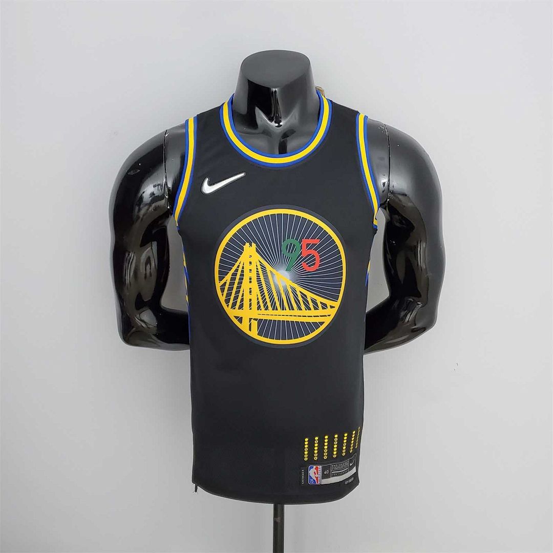 2022 75th Anniversary Golden State Warriors TOSCANO#95 Mexico Edition Black NBA Jersey