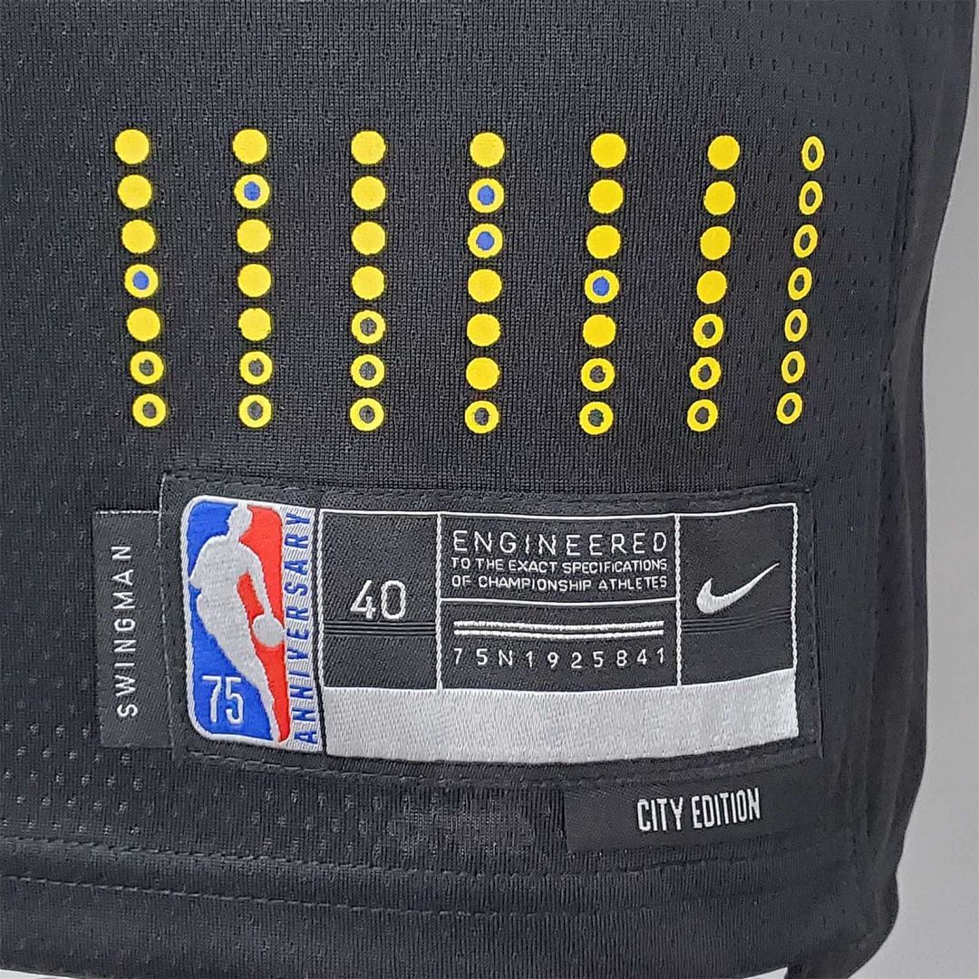 2022 75th Anniversary Golden State Warriors TOSCANO#95 Mexico Edition Black NBA Jersey 7