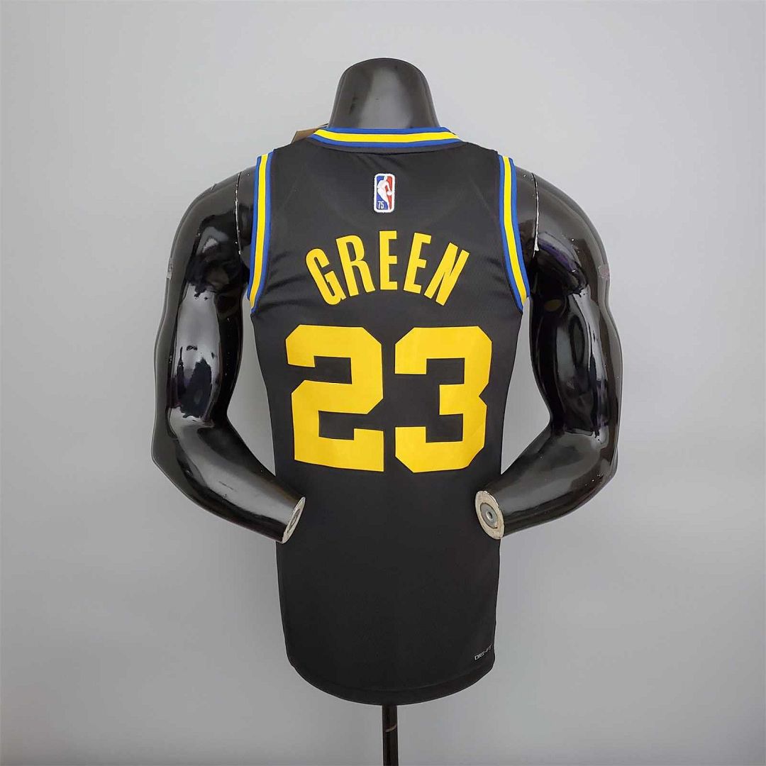 2022 75th Anniversary green#23 Warriors City Edition Black 2