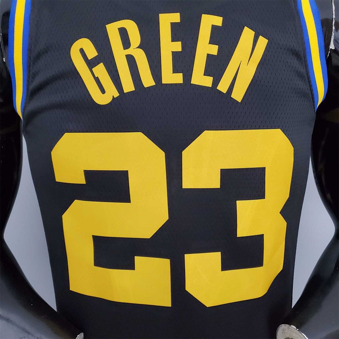 2022 75th Anniversary green#23 Warriors City Edition Black 3