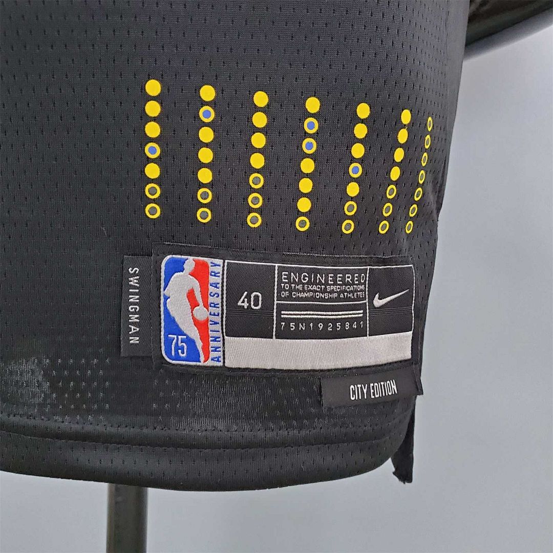 2022 75th anniversaire Iguodala #9 Warriors City édition noir 7