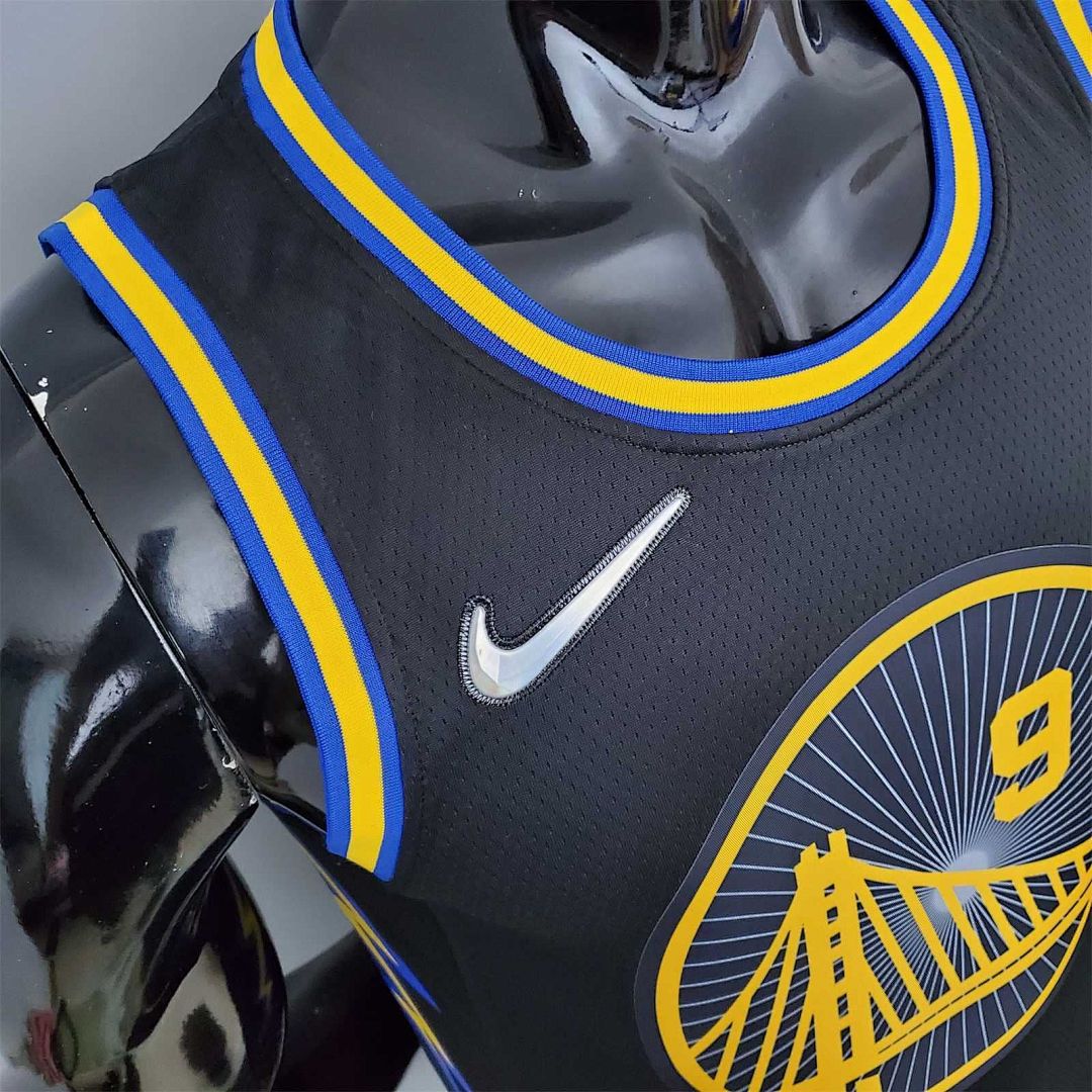 2022 75th anniversaire Iguodala #9 Warriors City édition noir 9
