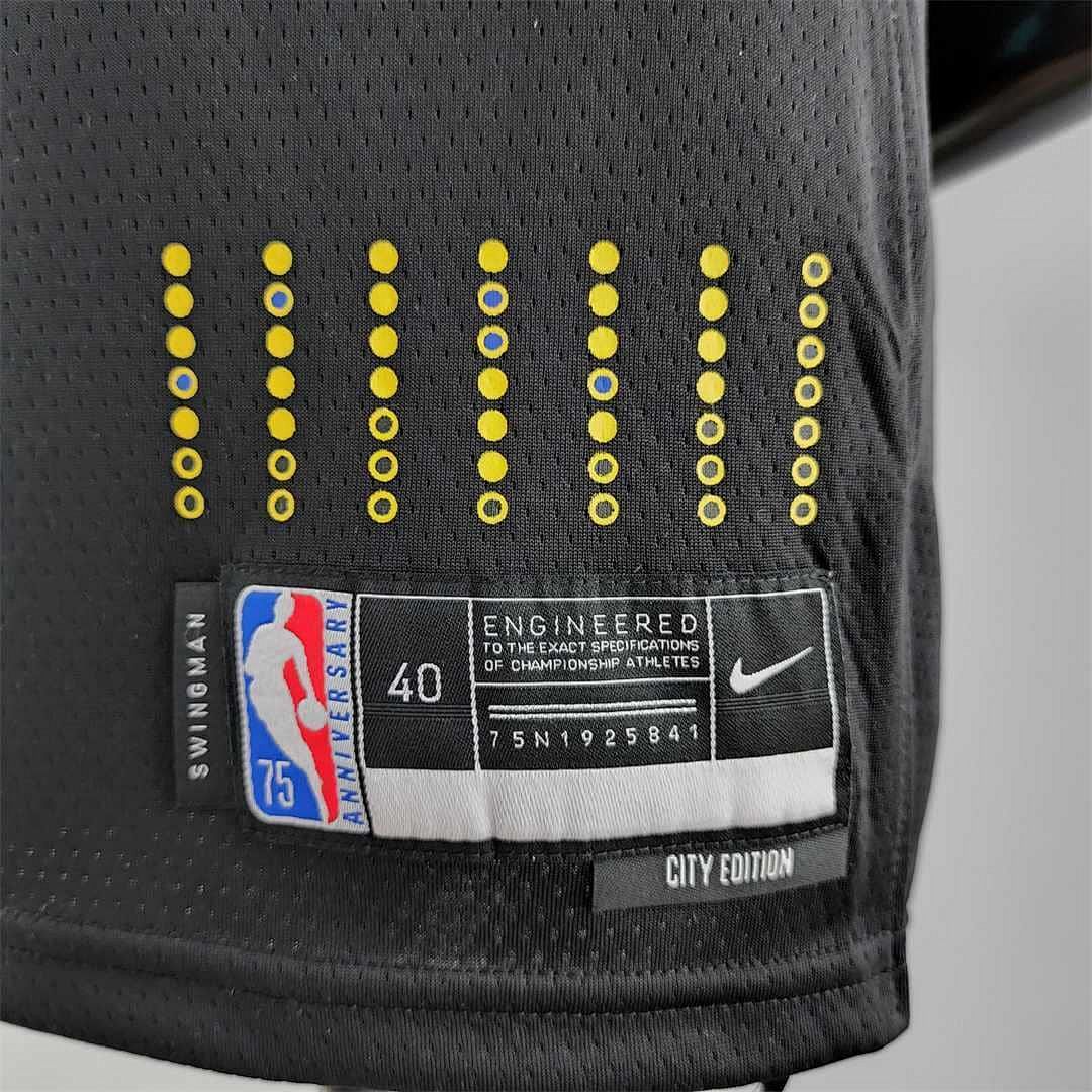 2022 75th Anniversary KUMINGA #00 Warriors City Edition Black NBA Jersey 10