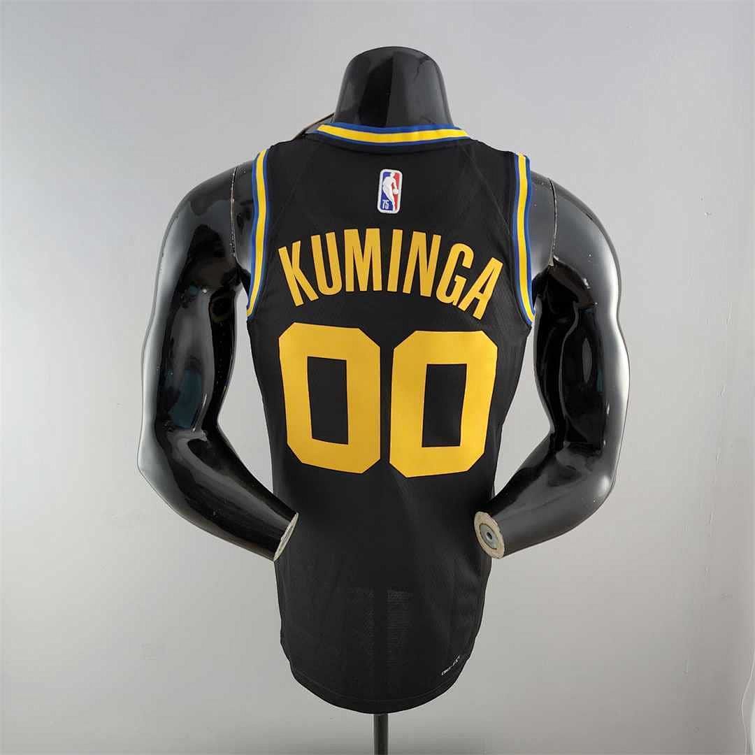 2022 75th Anniversary KUMINGA #00 Warriors City Edition Black NBA Jersey 2