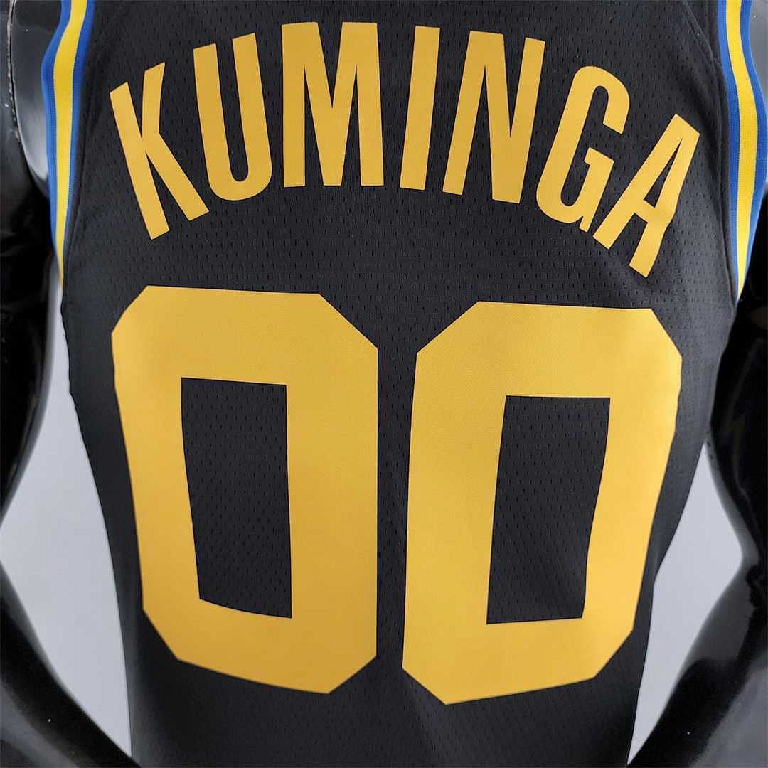2022 75th Anniversary KUMINGA #00 Warriors City Edition Black NBA Jersey 3