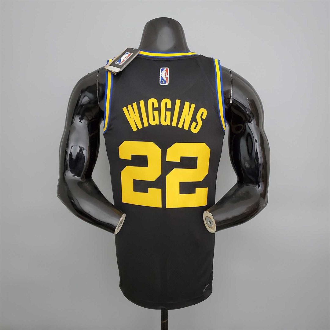 2022 75th Anniversary Wiggins #22 Warriors City Edition Black 7