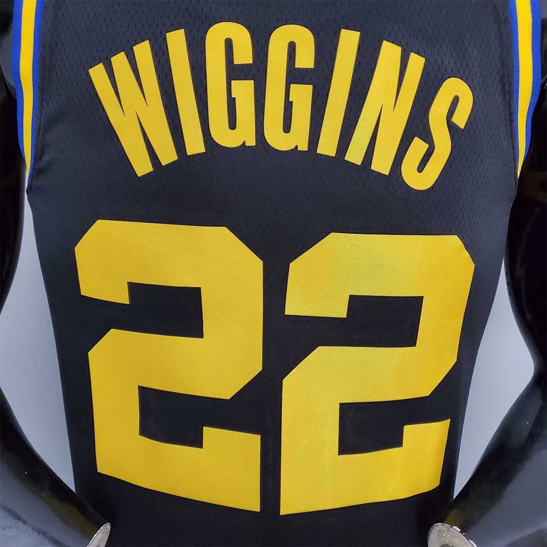 2022 75th Anniversary Wiggins #22 Warriors City Edition Black 8