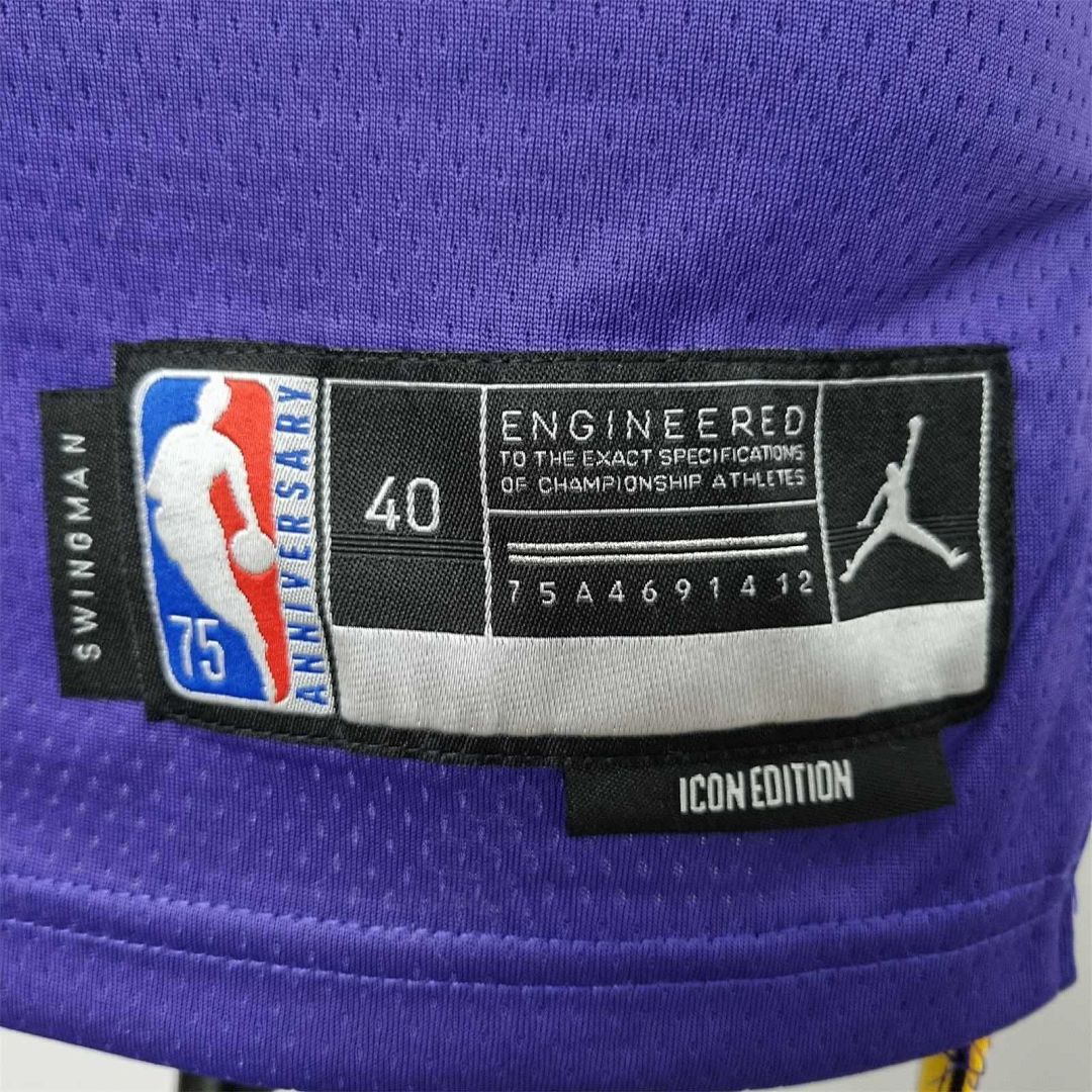 75th Anniversary BRYANT#8 Los Angeles Lakers Jordan Purple NBA Jersey 10