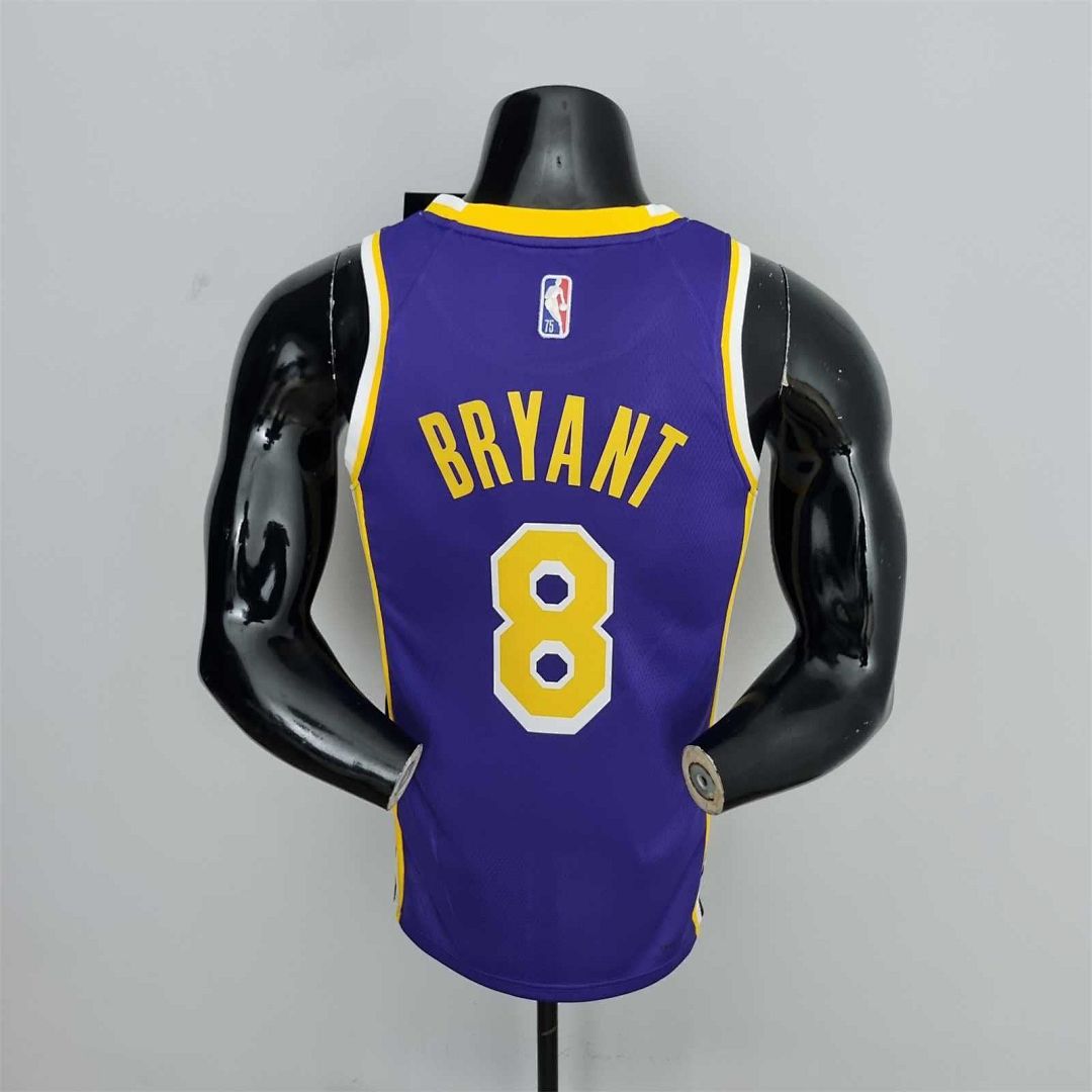 75th Anniversary BRYANT#8 Los Angeles Lakers Jordan Purple NBA Jersey 2