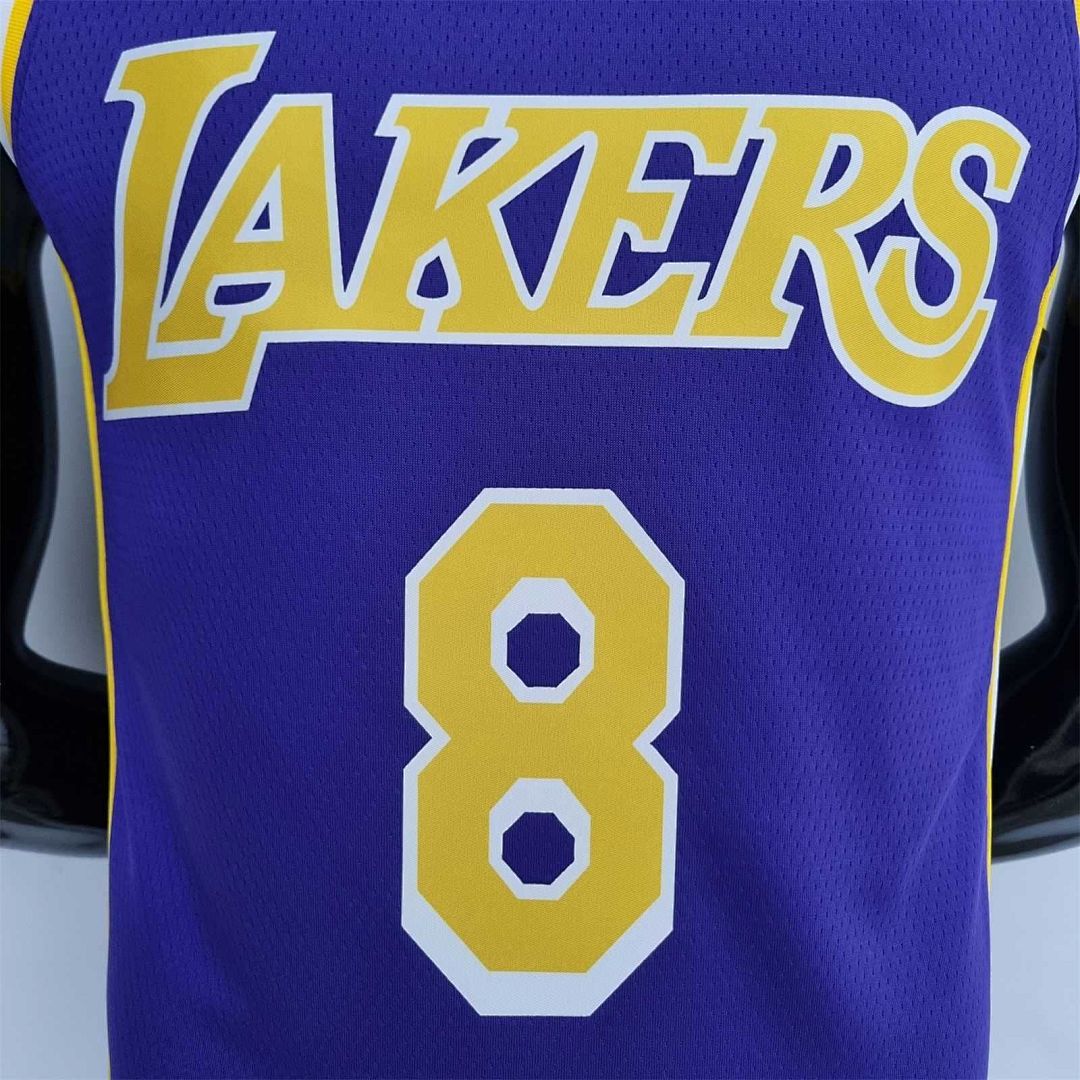 75th Anniversary BRYANT#8 Los Angeles Lakers Jordan Purple NBA Jersey 5