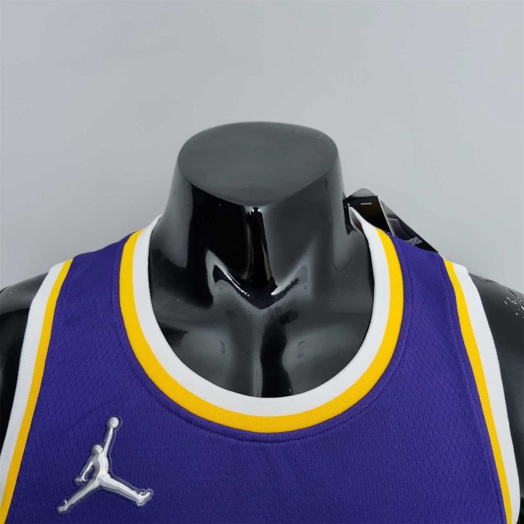75th Anniversary BRYANT#24 Los Angeles Lakers Jordan Purple NBA Jersey 3