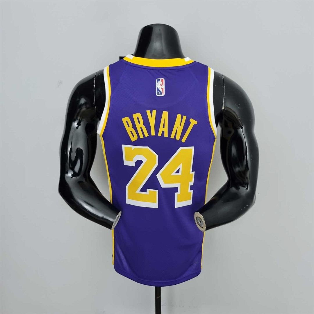 75th Anniversary BRYANT#24 Los Angeles Lakers Jordan Purple NBA Jersey 8