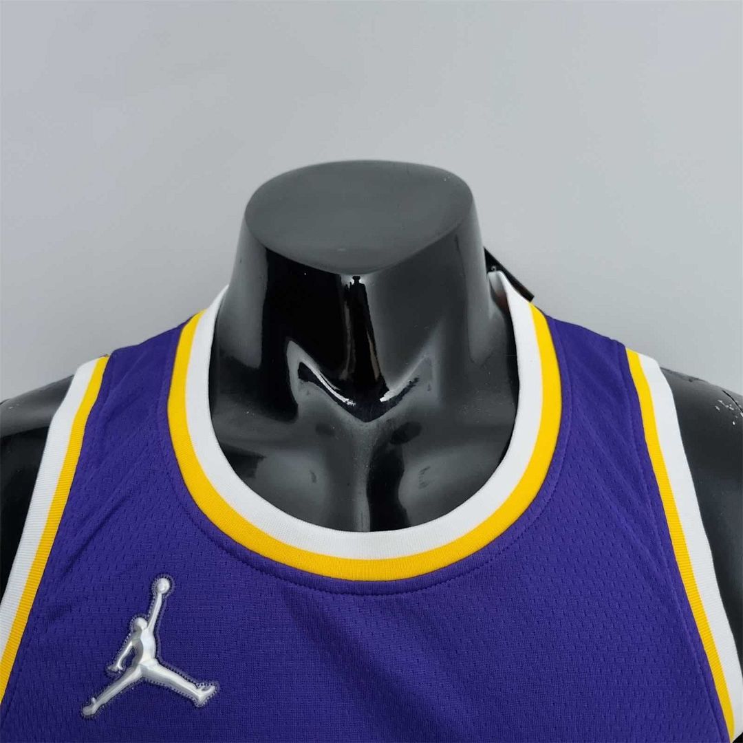 75th Anniversary Davis #3 Los Angeles Lakers Jordan Purple NBA Jersey 5