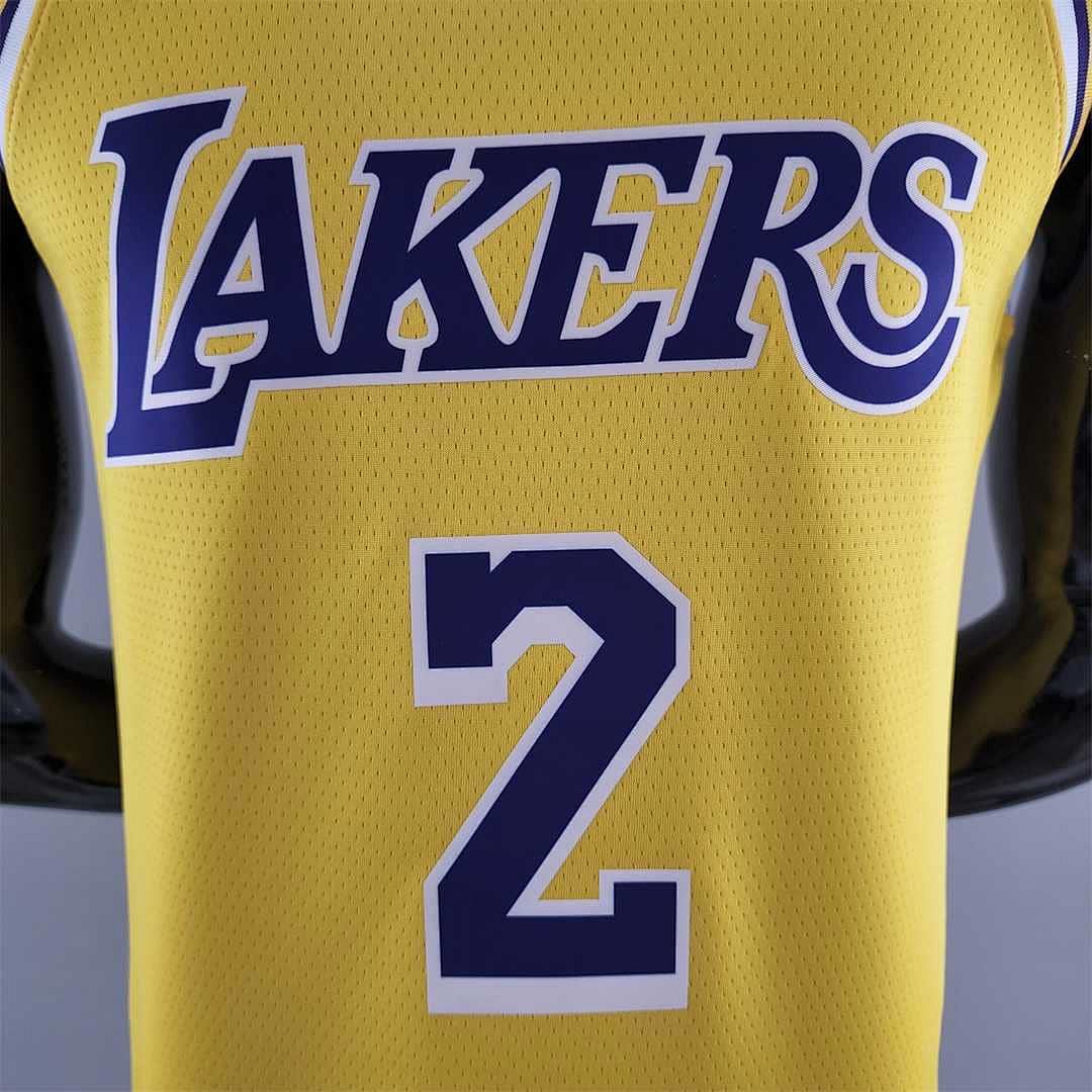 75th Anniversary IRVING #2 Los Angeles Lakers Yellow NBA Jersey 2