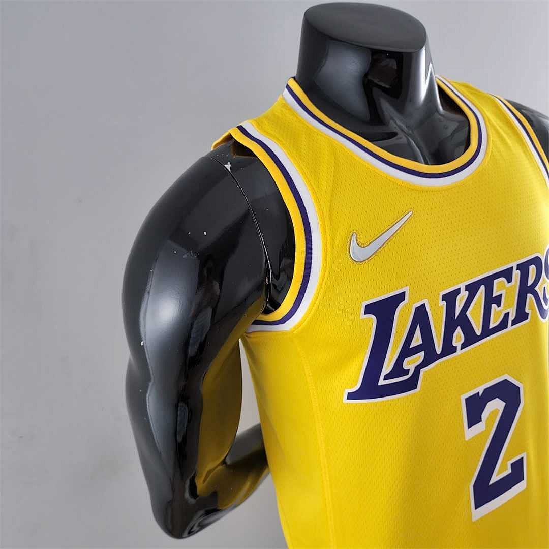 75th Anniversary IRVING #2 Los Angeles Lakers Yellow NBA Jersey 5