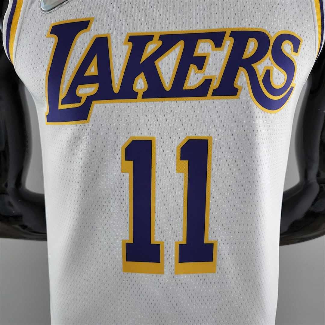 75th Anniversary IRVING #11 Los Angeles Lakers White NBA Jersey 5