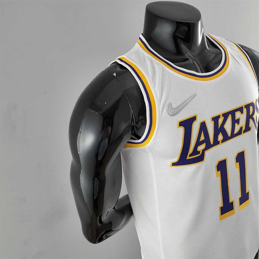 75th Anniversary IRVING #11 Los Angeles Lakers White NBA Jersey 8